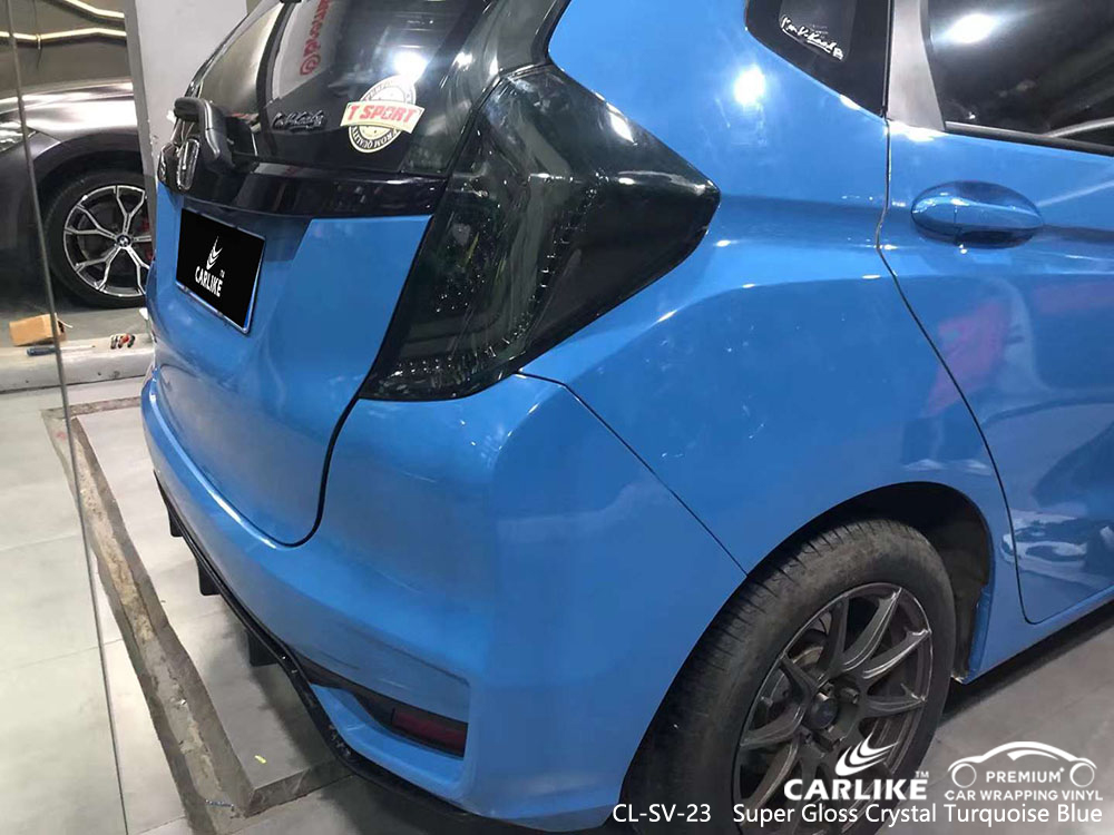 CL-SV-23 Süper Parlak Kristal Turkuaz Mavi Vinil Araç HONDA İçin Sargı Tedarikçisi