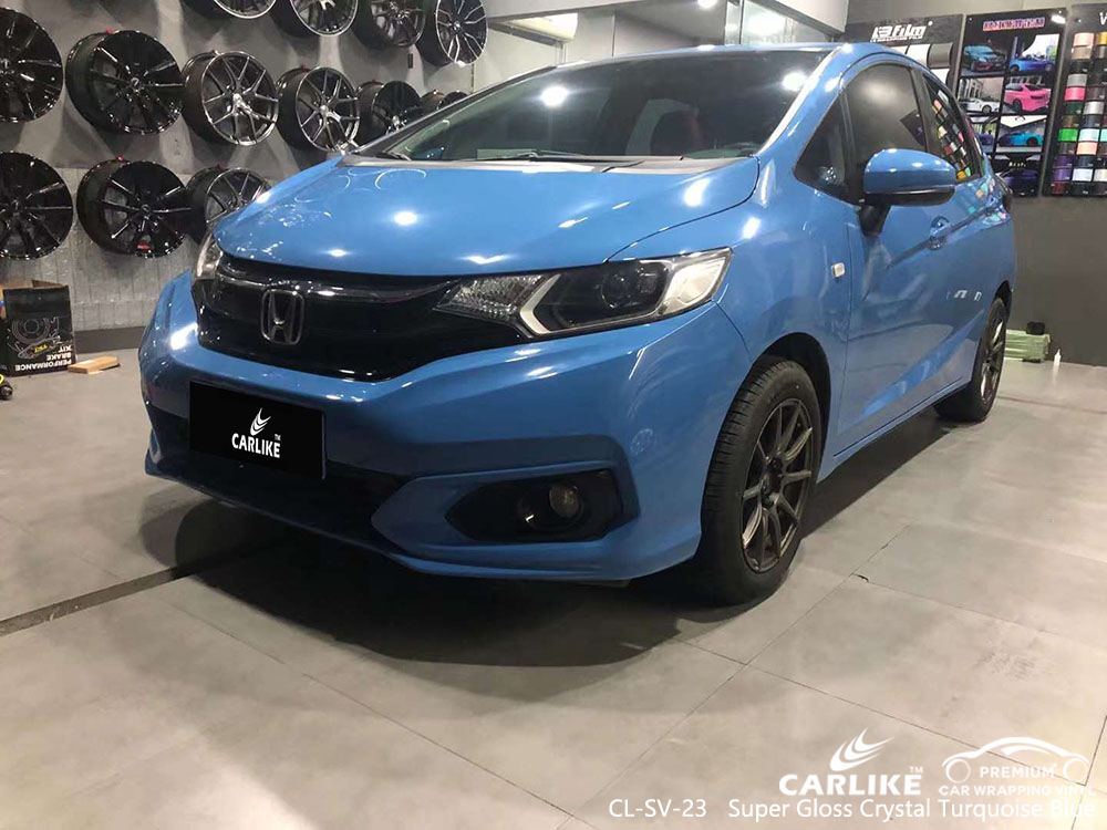 CL-SV-23 Süper Parlak Kristal Turkuaz Mavi Vinil Araç HONDA İçin Sargı Tedarikçisi
