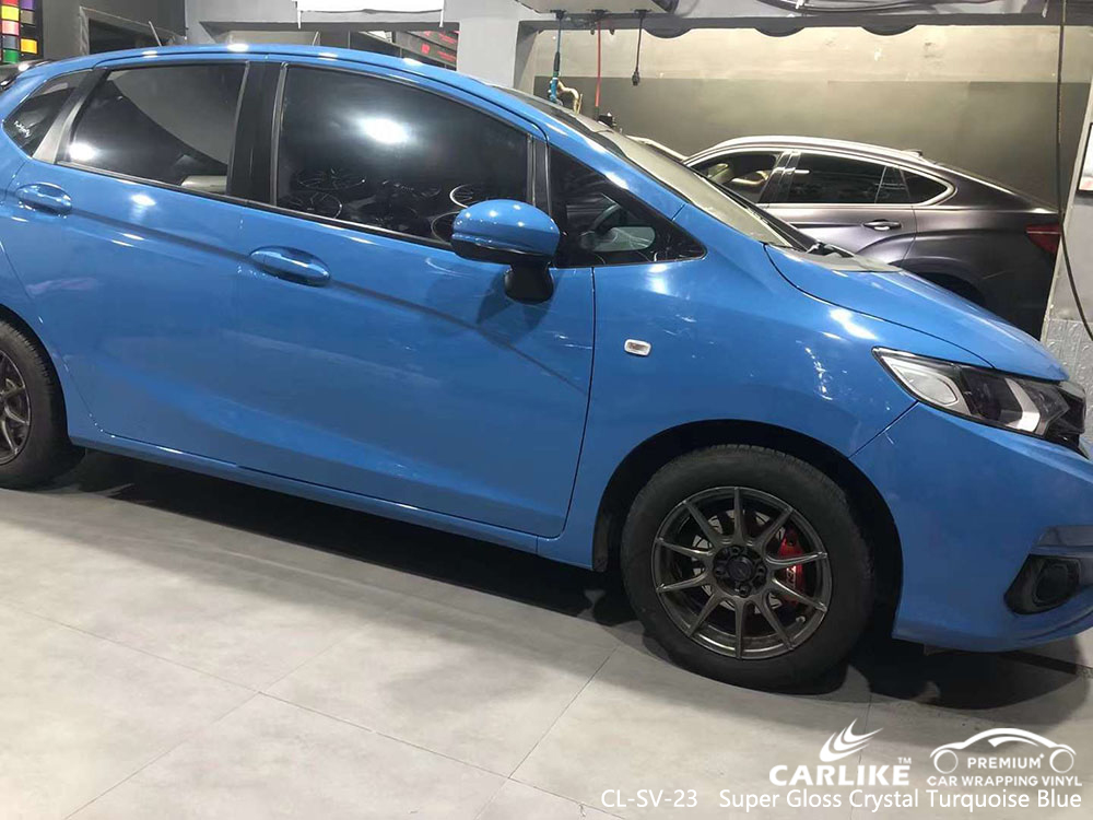 CL-SV-23 Süper Parlak Kristal Turkuaz Mavi Vinil Araç HONDA İçin Sargı Tedarikçisi