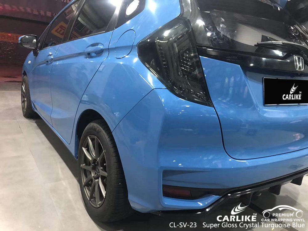 CL-SV-23 Süper Parlak Kristal Turkuaz Mavi Vinil Araç HONDA İçin Sargı Tedarikçisi
