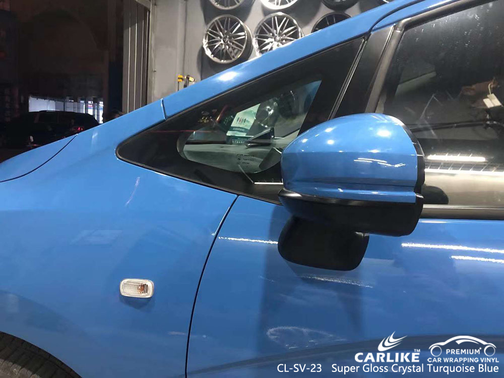 CL-SV-23 Süper Parlak Kristal Turkuaz Mavi Vinil Araç HONDA İçin Sargı Tedarikçisi