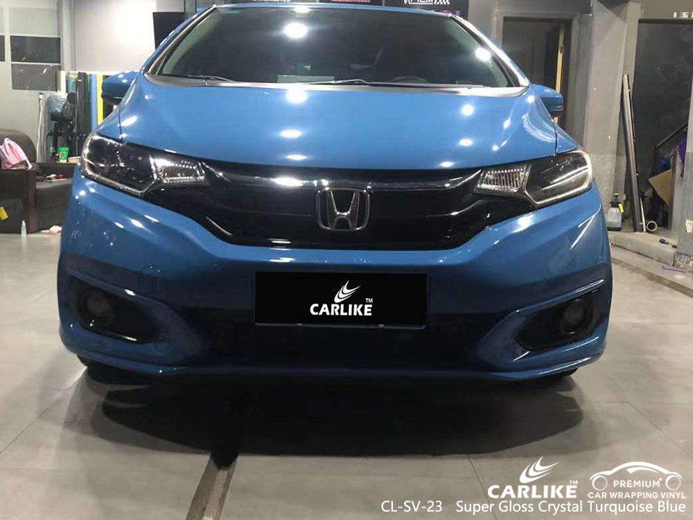 CL-SV-23 Süper Parlak Kristal Turkuaz Mavi Vinil Araç HONDA İçin Sargı Tedarikçisi