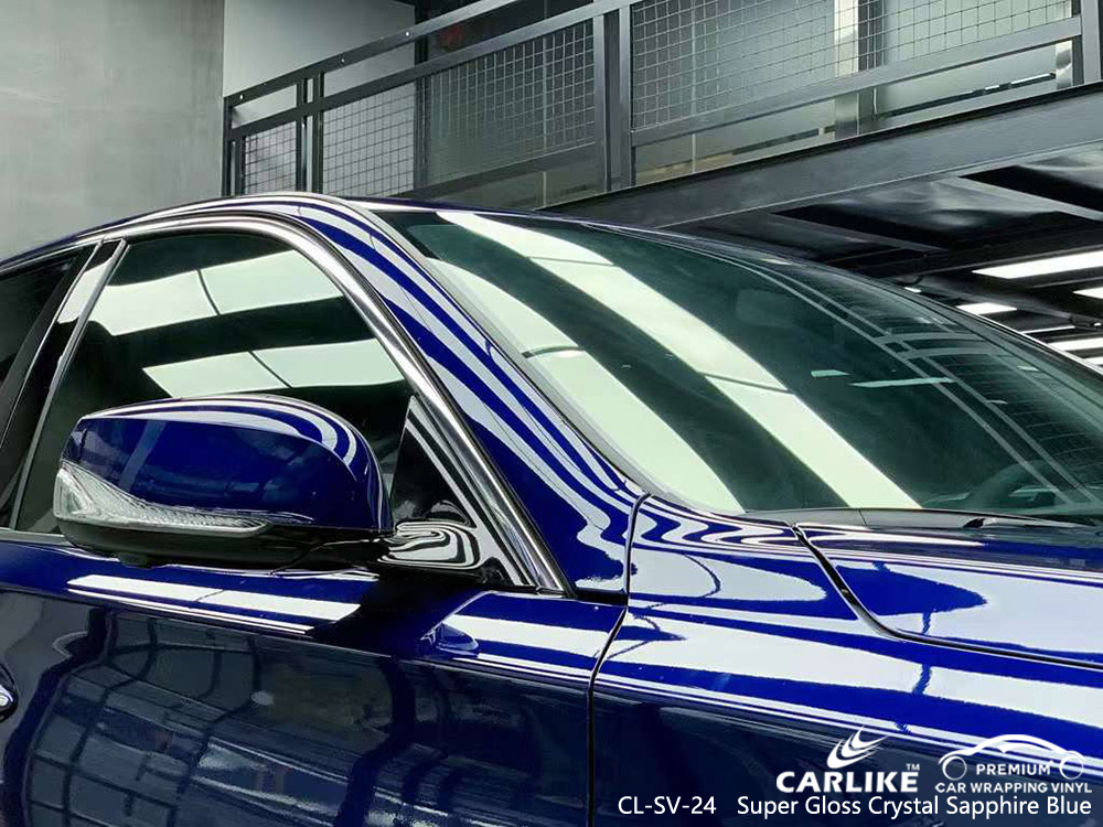 INFINITI için CL-SV-24 Süper Parlak Kristal Safir Mavi Vinil Araç Wrap Tedarikçi