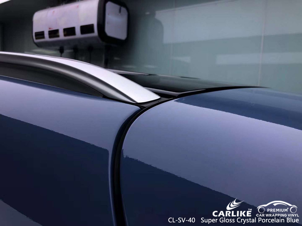CL-SV-40 Super Gloss China Blue Car Wrap Vinyl Wholesale For MERCEDES-BENZ