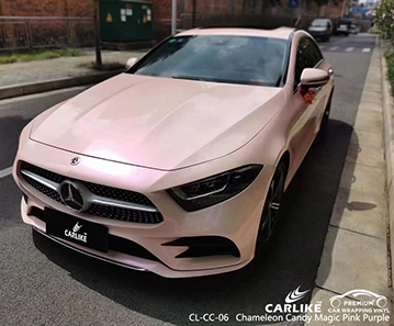 CL-CC-06 Chameleon Şeker Sihirli Pembe Mor Vinil Otomatik Sarma Üreticisi MERCEDES-BENZ için