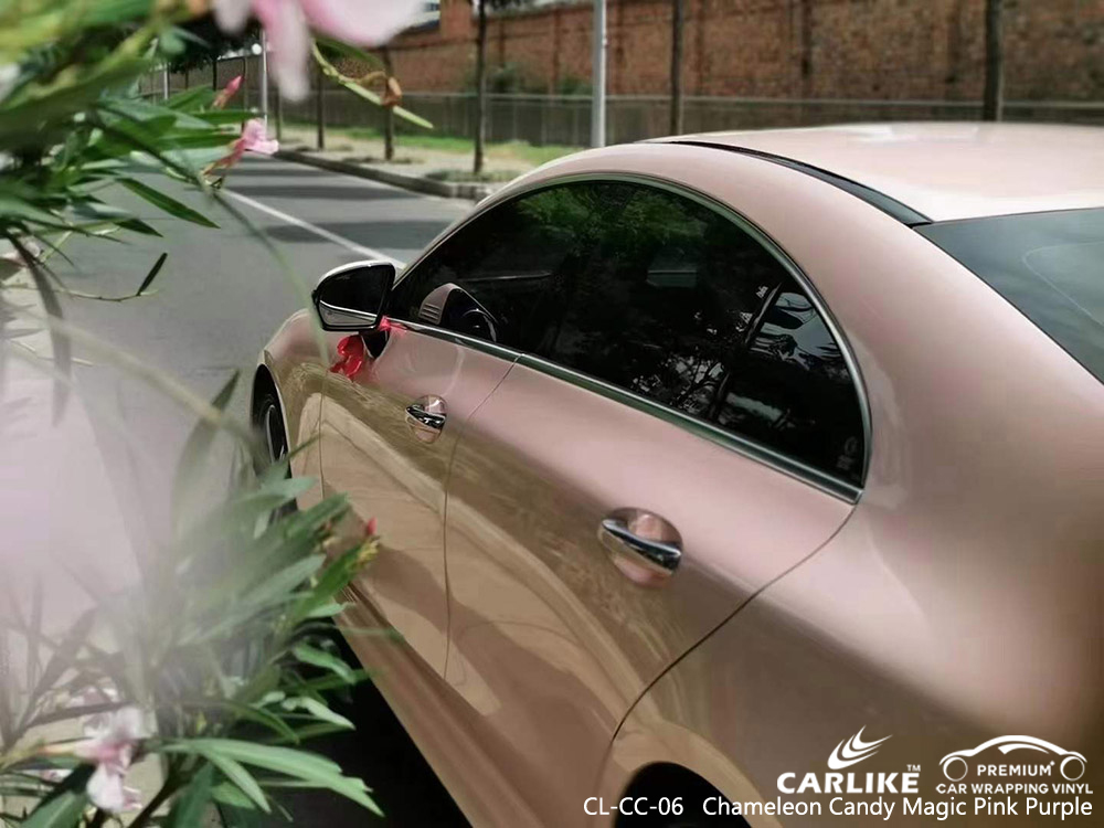 CL-CC-06 Chameleon Şeker Sihirli Pembe Mor Vinil Otomatik Sarma Üreticisi MERCEDES-BENZ için