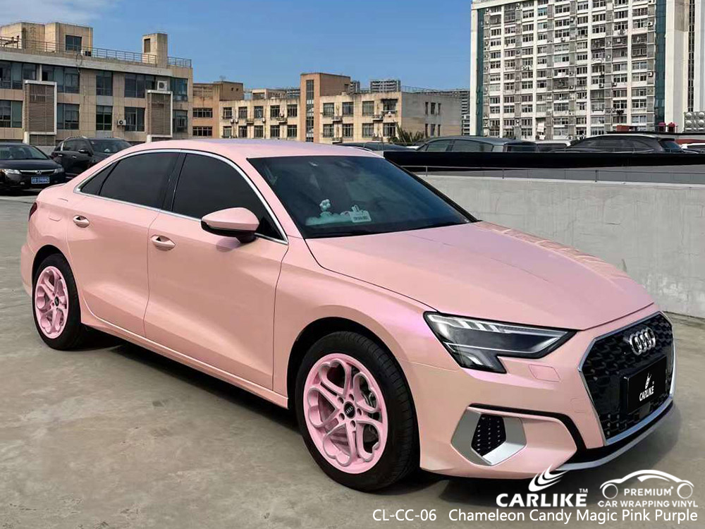 CL-CC-06 Chameleon Candy Magic Pink Purple Car Wrap Vinyl Großhandel Für AUDI