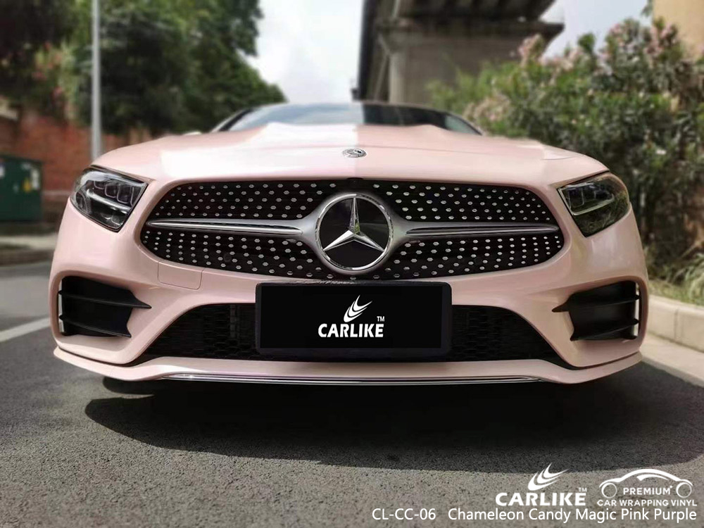 CL-CC-06 Chameleon Şeker Sihirli Pembe Mor Vinil Otomatik Sarma Üreticisi MERCEDES-BENZ için