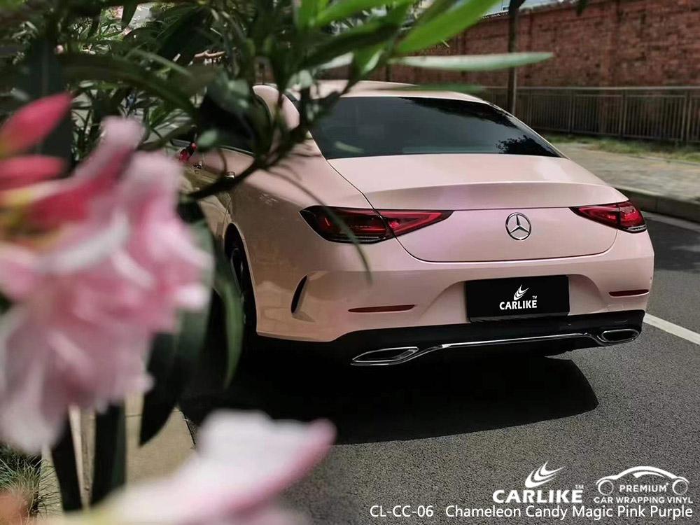 CL-CC-06 Chameleon Şeker Sihirli Pembe Mor Vinil Otomatik Sarma Üreticisi MERCEDES-BENZ için