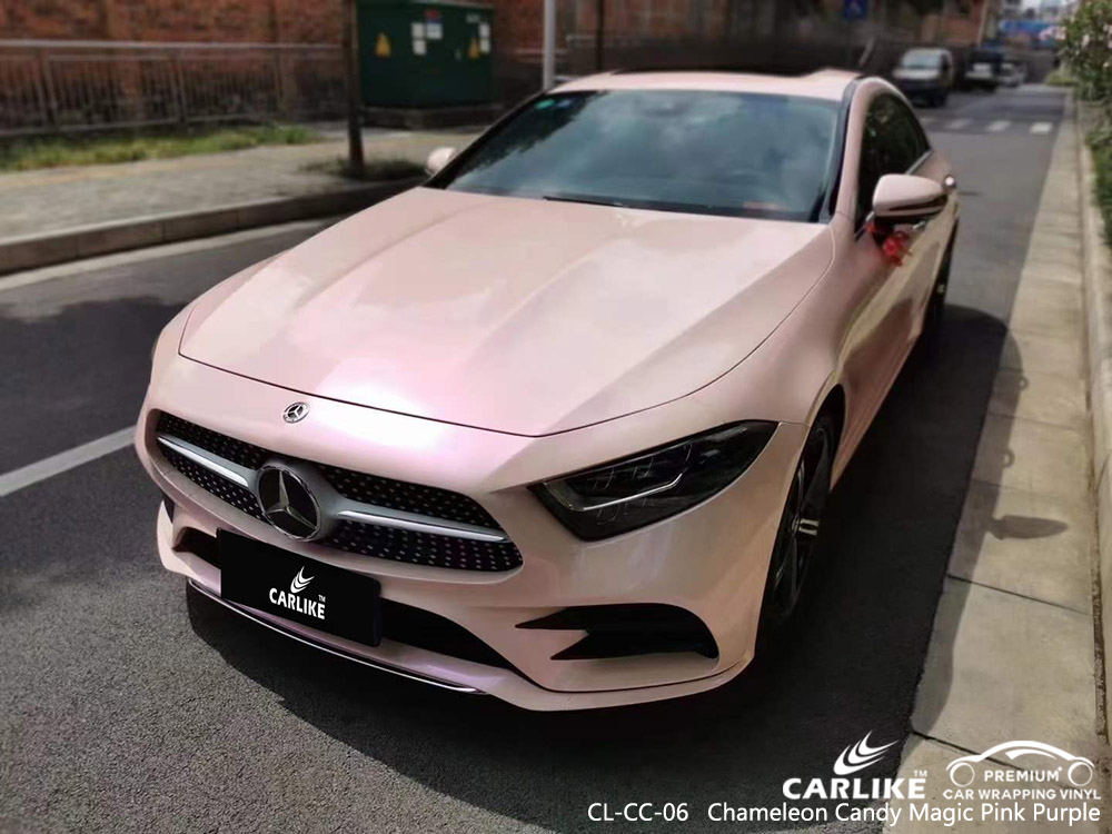 CL-CC-06 Chameleon Şeker Sihirli Pembe Mor Vinil Otomatik Sarma Üreticisi MERCEDES-BENZ için