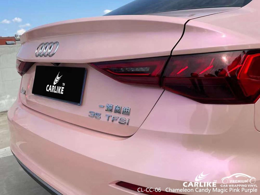 CL-CC-06 Chameleon Candy Magic Pink Purple Car Wrap Vinyl Wholesale For AUDI