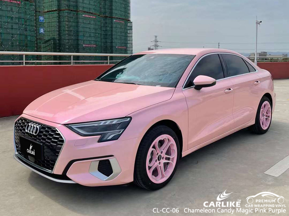 CL-CC-06 Chameleon Candy Magic Pink Purple Car Wrap Vinyl Wholesale For AUDI
