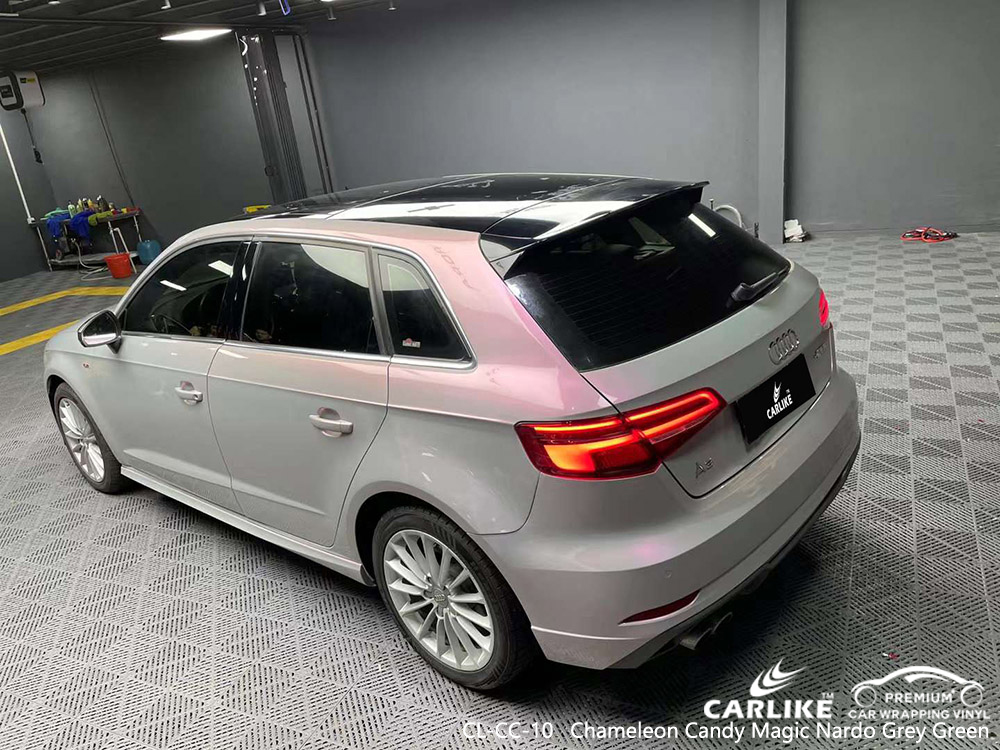 AUDI için CL-CC-10 Bukalemun Şeker Sihirli Nardo Gri Yeşil Araba Sarma Tedarikçiler