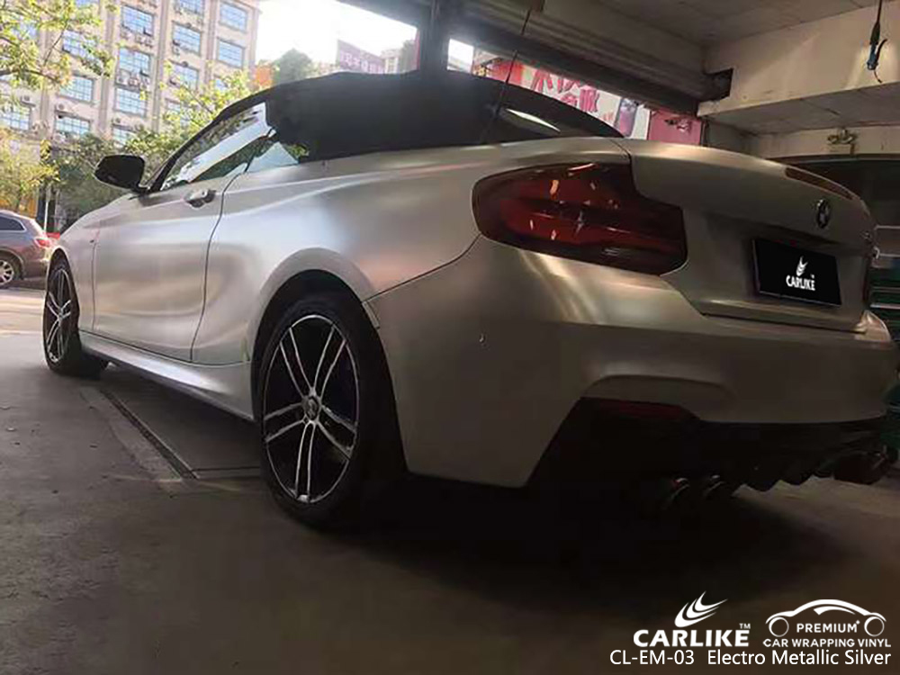 BMW için CL-EM-03 Elektro Metalik Gümüş Vinil Wrap Tedarikçisi