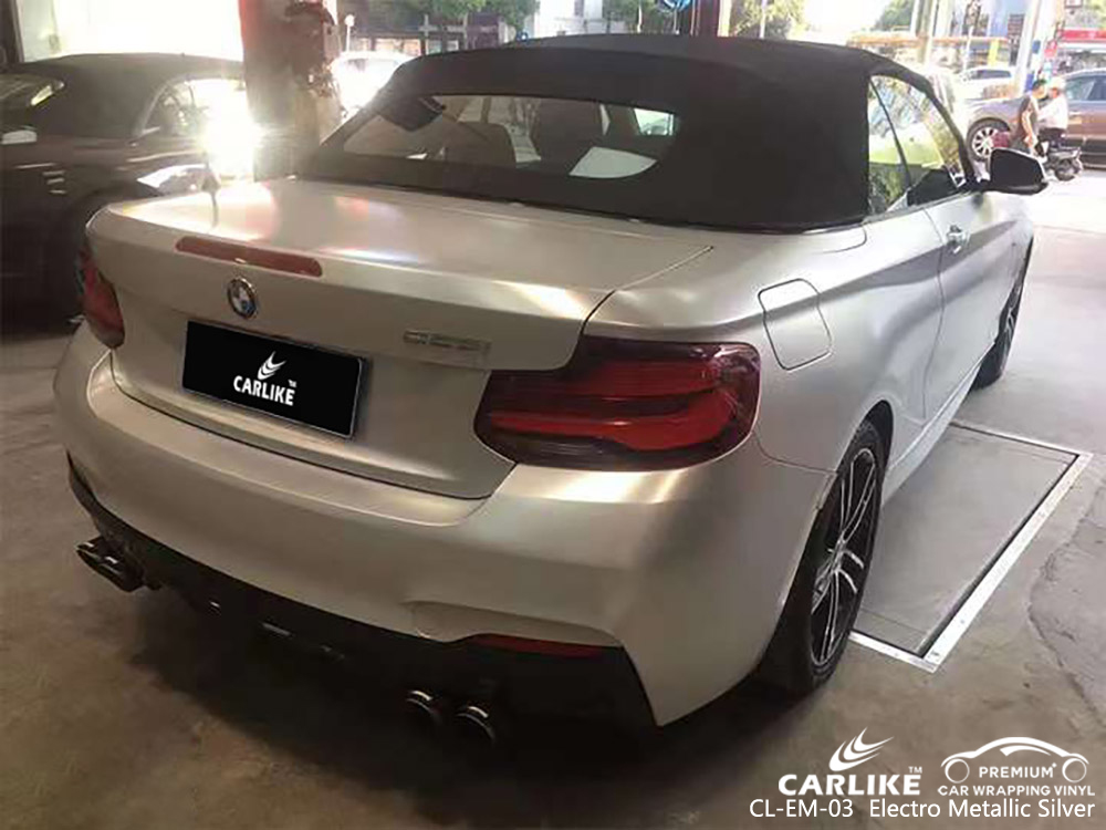 CL-EM-03 Electro Metallic Silver Vinyl Wrap Fornitore Per BMW