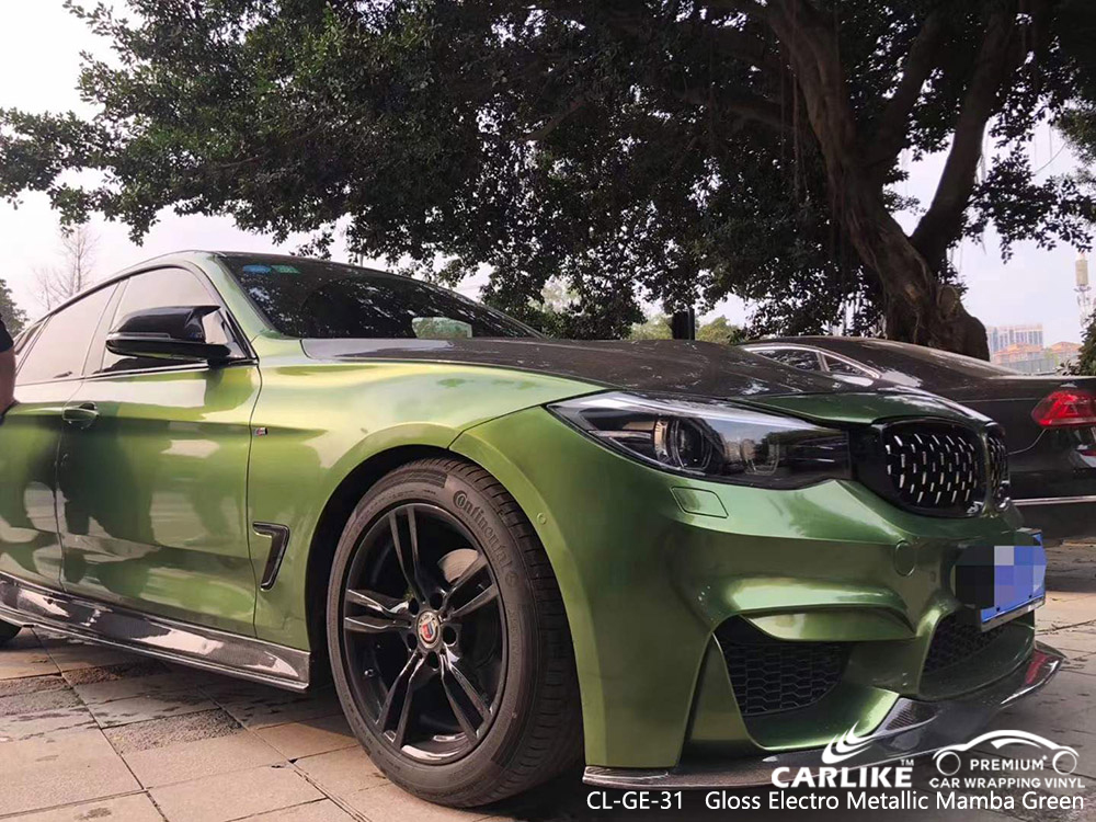 CL-GE-31 glänzende Elektro Metallic Mamba grüne Auto Vinyl Fabrik für BMW