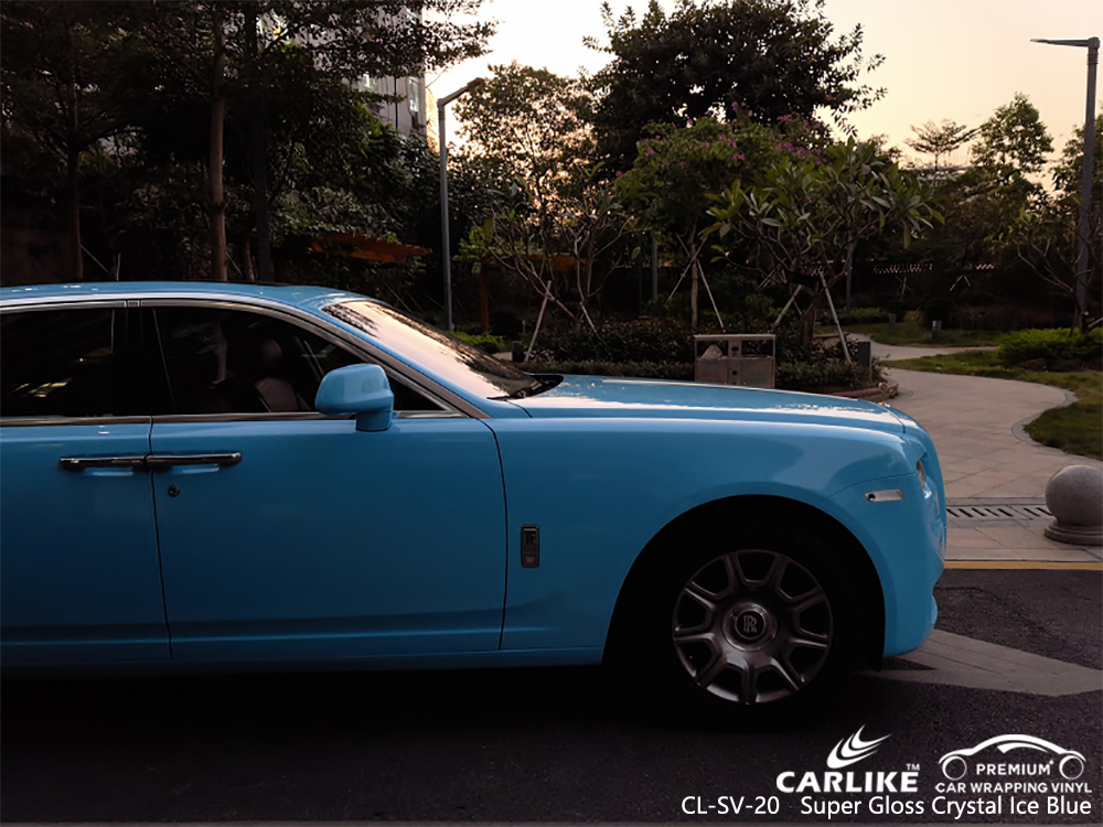 CL-SV-20 Super Gloss Crystal Ice Blue Car Vinyl Factory Para ROLLS ROYCE