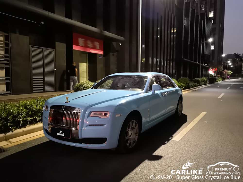 CL-SV-20 Super Gloss Crystal Ice Blue Auto Vinyl Fabrik Für ROLLS ROYCE