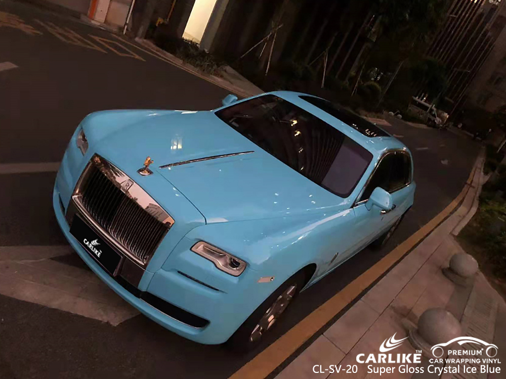 CL-SV-20 Super Gloss Crystal Ice Blue Auto Vinyl Fabrik Für ROLLS ROYCE