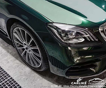 CL-GE-30 Gloss Electro Metallic Emerald Green Car Wrap Material Lieferanten Für MERCEDES-BENZ