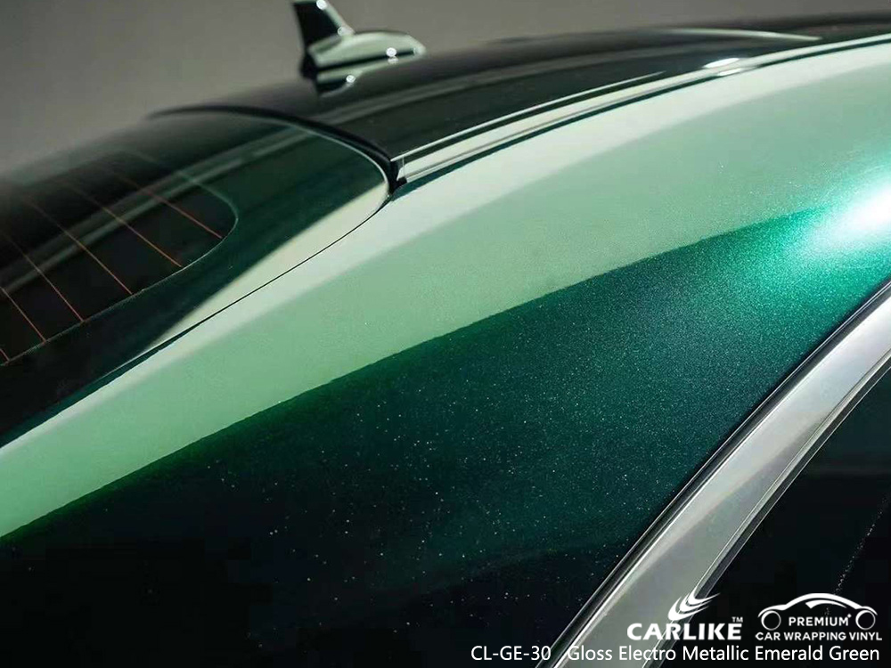 CL-GE-30 Gloss Electro Metallic Emerald Green Car Wrap Materiale Fornitori Per MERCEDES-BENZ