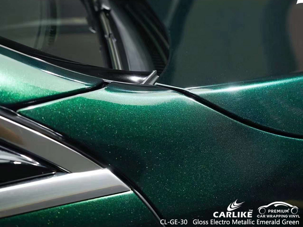 CL-GE-30 Gloss Electro Metallic Emerald Green Car Wrap Materiale Fornitori Per MERCEDES-BENZ