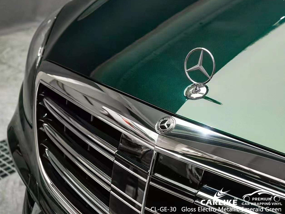 CL-GE-30 Gloss Electro Metallic Emerald Green Car Wrap Materiale Fornitori Per MERCEDES-BENZ