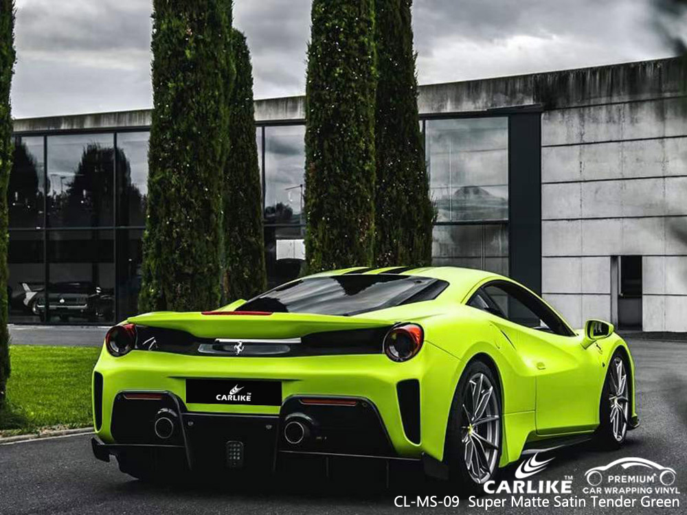 CL-MS-09 super mate satin Green Vinyl Automobile Packaging manufacturer Ferrari