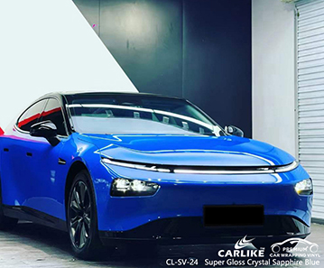 CL-SV-24 Super Glanz Kristall Saphir Blau Auto Vinyl Lieferant Für XPENG