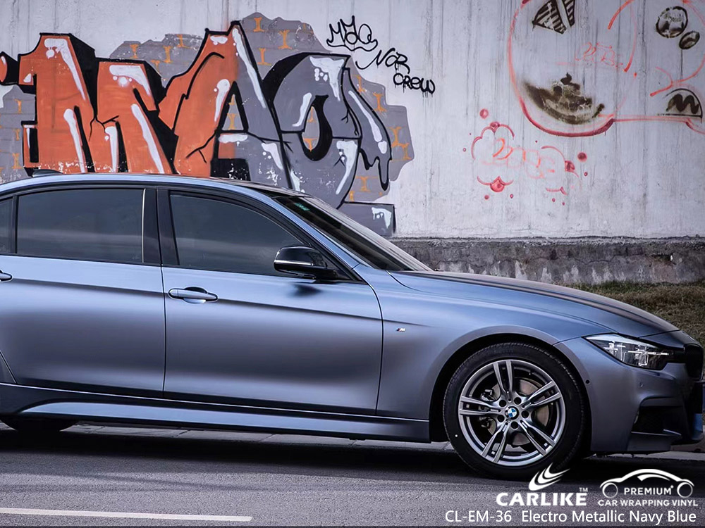 CL-EM-36 Electro Metallic Navy Blue Vinyl Car Wrap Производитель Для BMW