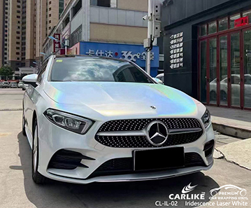 CL-IL-02 MERCEDES-BENZ için Iridescence Lazer Beyaz Araba Vinil Wrap Malzemeleri