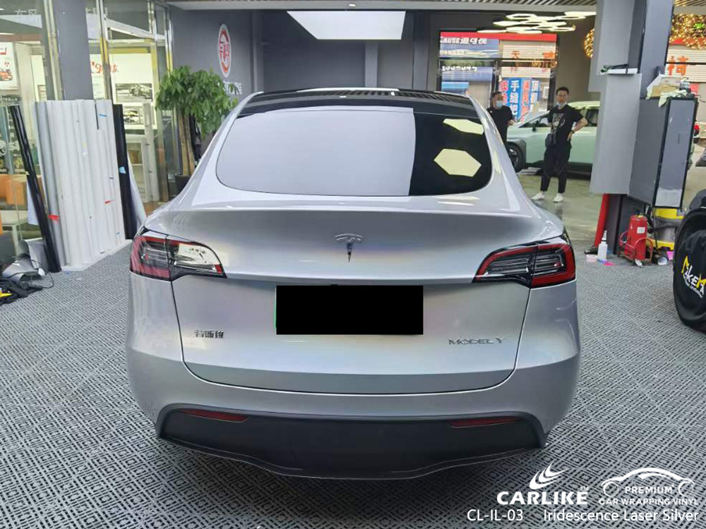 CL-IL-03 Irideszenz Laser Silber Car Wrap Material Lieferanten Für TESLA