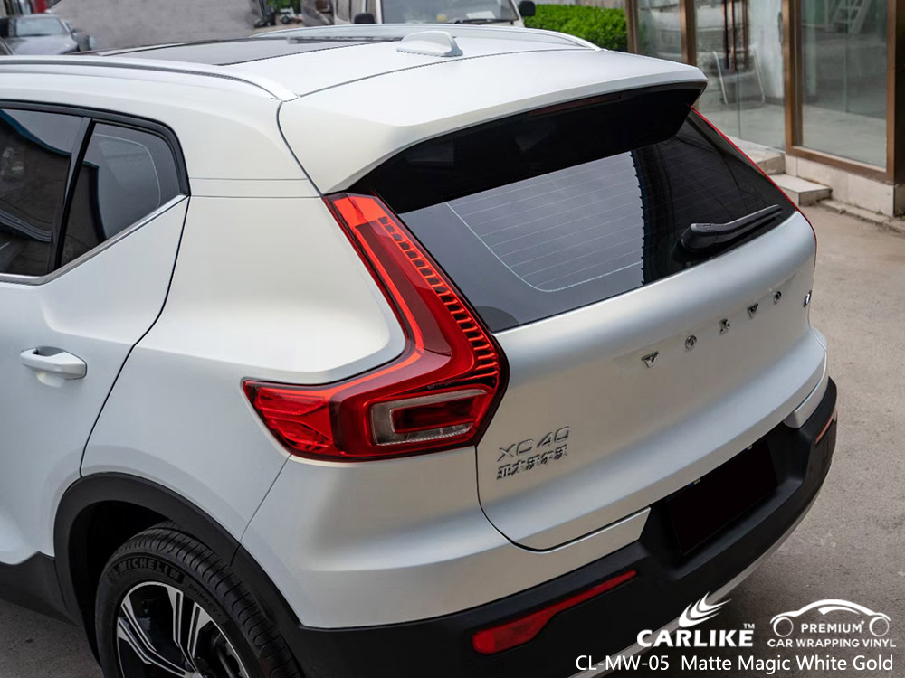 CL-MW-05 Matte Magic Gold White Vinyl Auto Wrap Fornecedor Para VOLVO