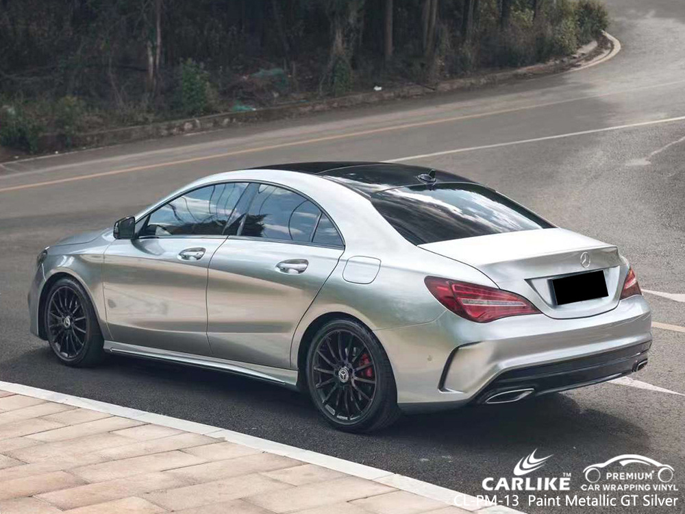 CL-PM-13 Pintura Metálica GT Prata Car Wrap Vinyl Fornecedor Para MERCEDES-BENZ