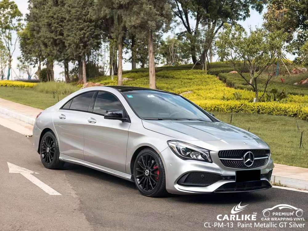 CL-PM-13 Pintura Metálica GT Prata Car Wrap Vinyl Fornecedor Para MERCEDES-BENZ