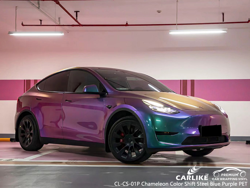CL-CS-01P Super Chameleon Ambilight Thunder Lightning Vinyl Wrap Supplier for Tesla