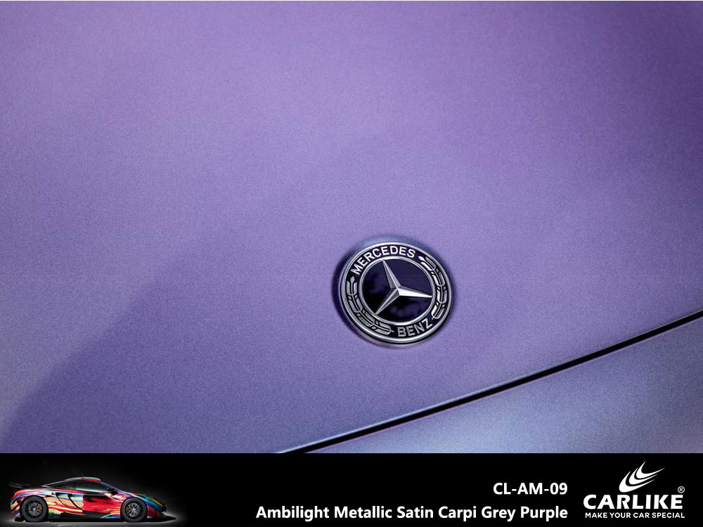 CL-AM-09 Ambilight Metallic Satin Carpi Grey Purple Vinyl For Benz Car Wrap Factory Supplier