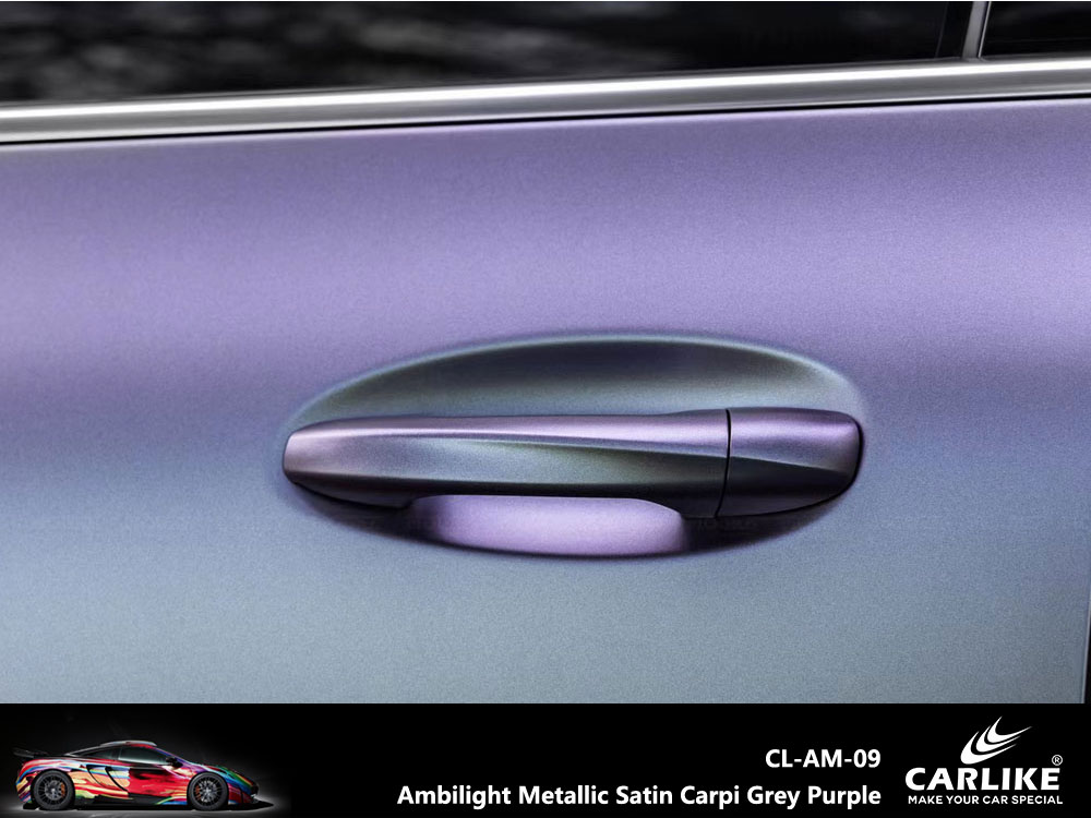 CL-AM-09 Ambilight Metallic Satin Carpi Grey Purple Vinyl For Benz Car Wrap Factory Supplier