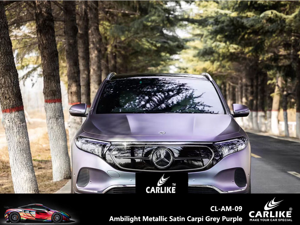 CL-AM-09 Ambilight Metallic Satin Carpi Grey Purple Vinyl For Benz Car Wrap Factory Supplier