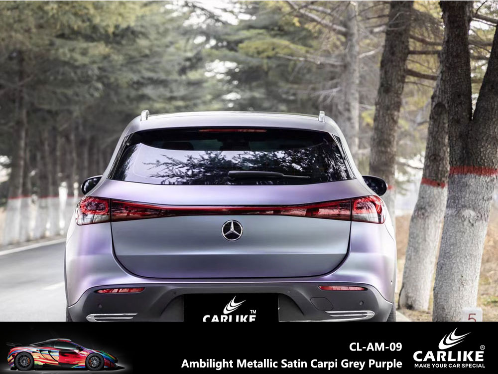 CL-AM-09 Ambilight Metallic Satin Carpi Grey Purple Vinyl For Benz Car Wrap Factory Supplier