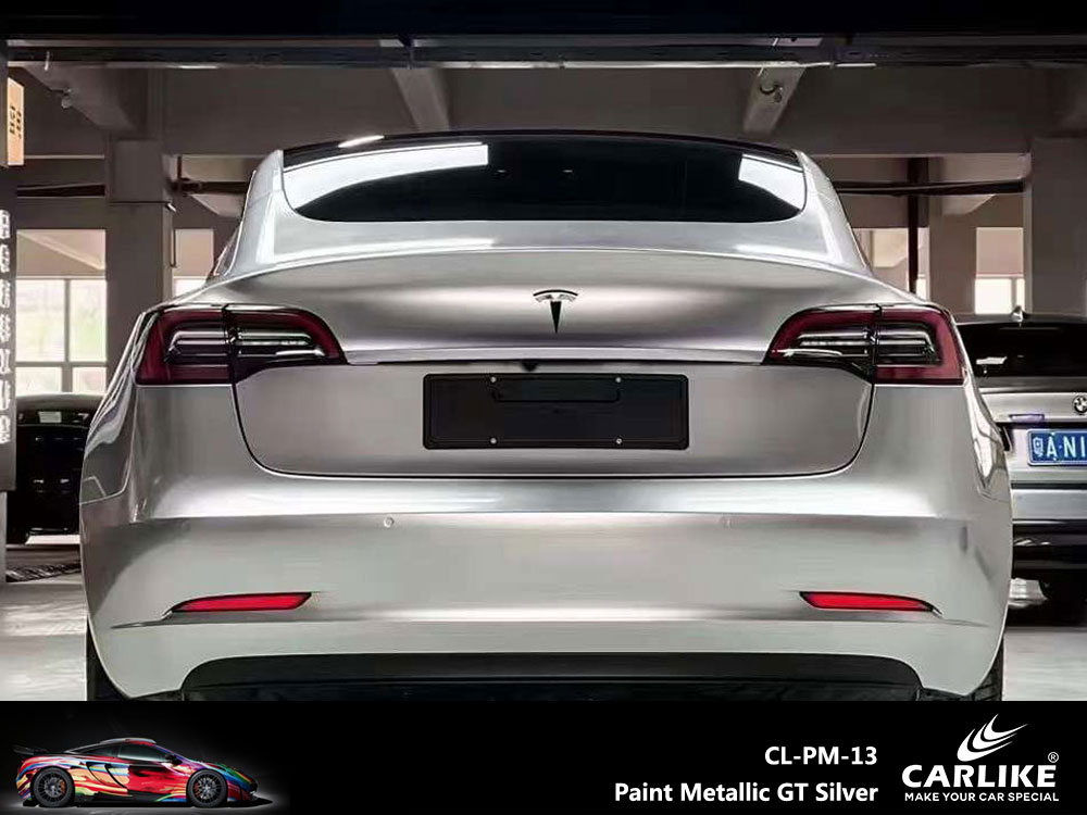 CL-PM-13 Paint Metallic GT Silver Vinyl For Tesla Car Wrap Factory Supplier