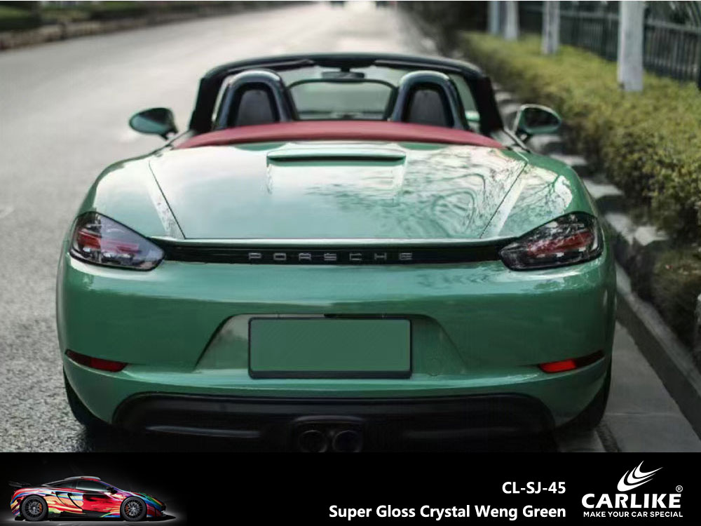 CL-SJ-45 Super Gloss Crystal Weng Green Vinyl For Tesla Car Wrap Factory Supplier