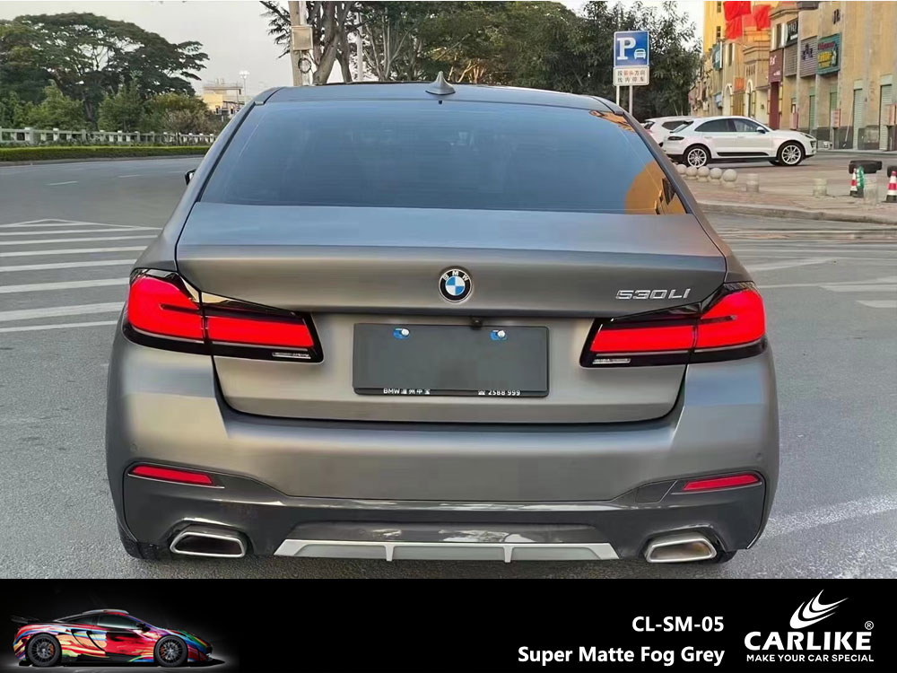 CL-SM-05 Super Matte Fog Grey Vinyl For BMW Car Wrap Factory Supplier