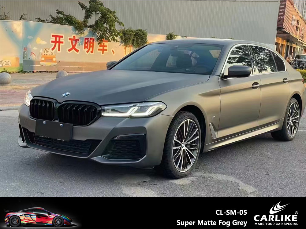 CL-SM-05 Super Matte Fog Grey Vinyl For BMW Car Wrap Factory Supplier