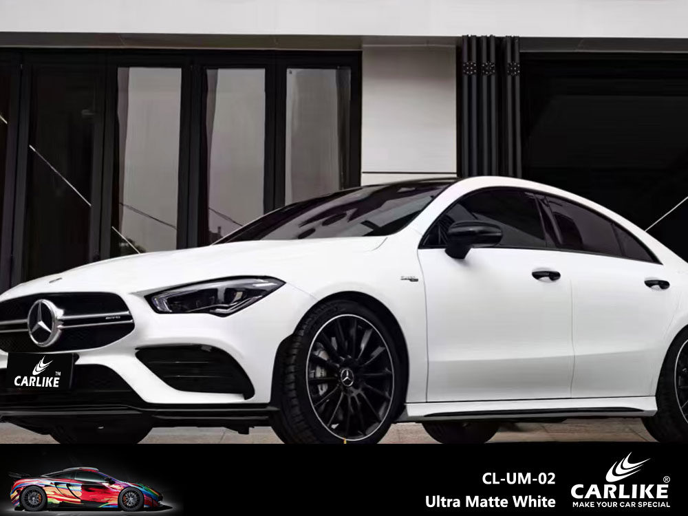 CL-UM-02 Ultra Matte White Vinyl For Benz Car Wrap Factory Supplier
