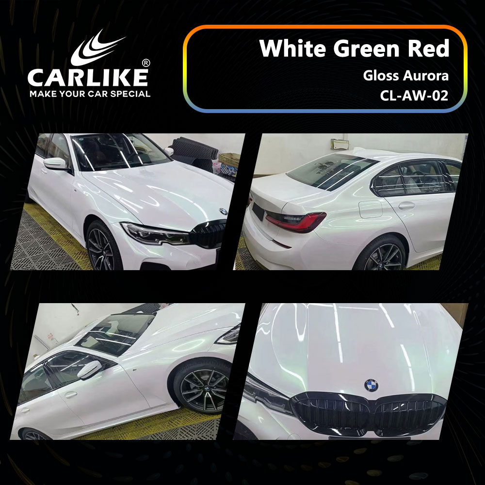 CL-AW-02 Gloss Aurora White Green Red Vinyl For BMW Car Wrap Factory Supplier