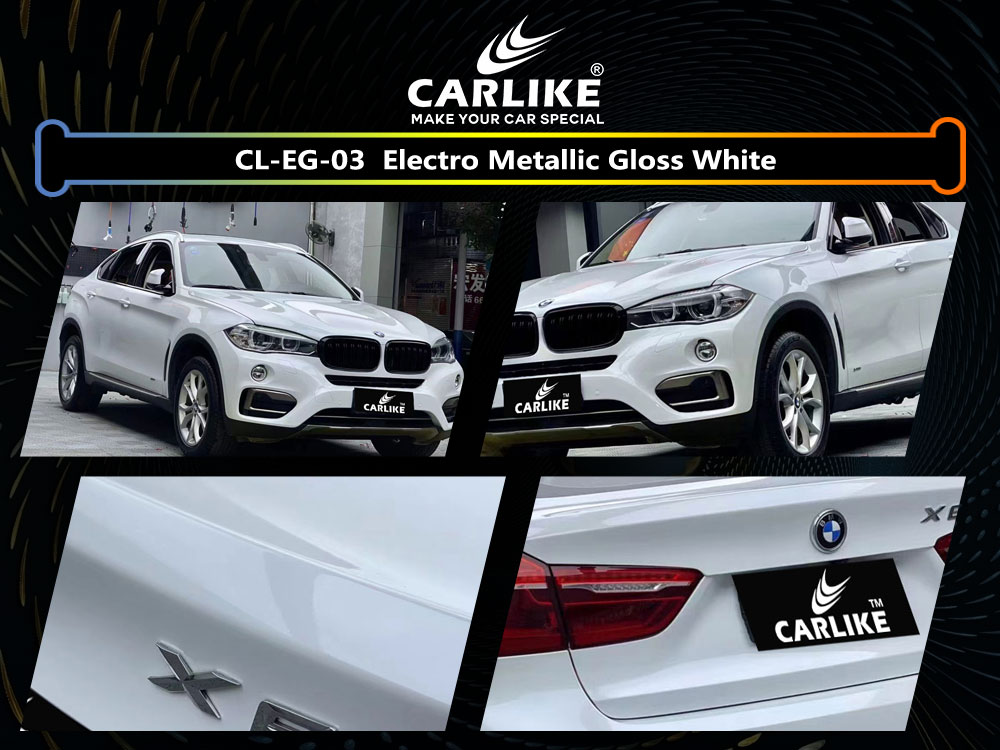 CL-EG-03 Electro Metallic Gloss White Vinyl For BMW Car Wrap Factory Supplier