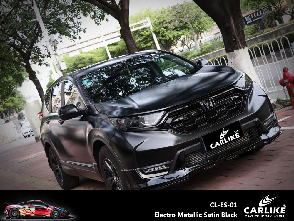 CL-ES-01 Electro Metallic Satin Black Vinyl For Honda Car Wrap Factory Supplier