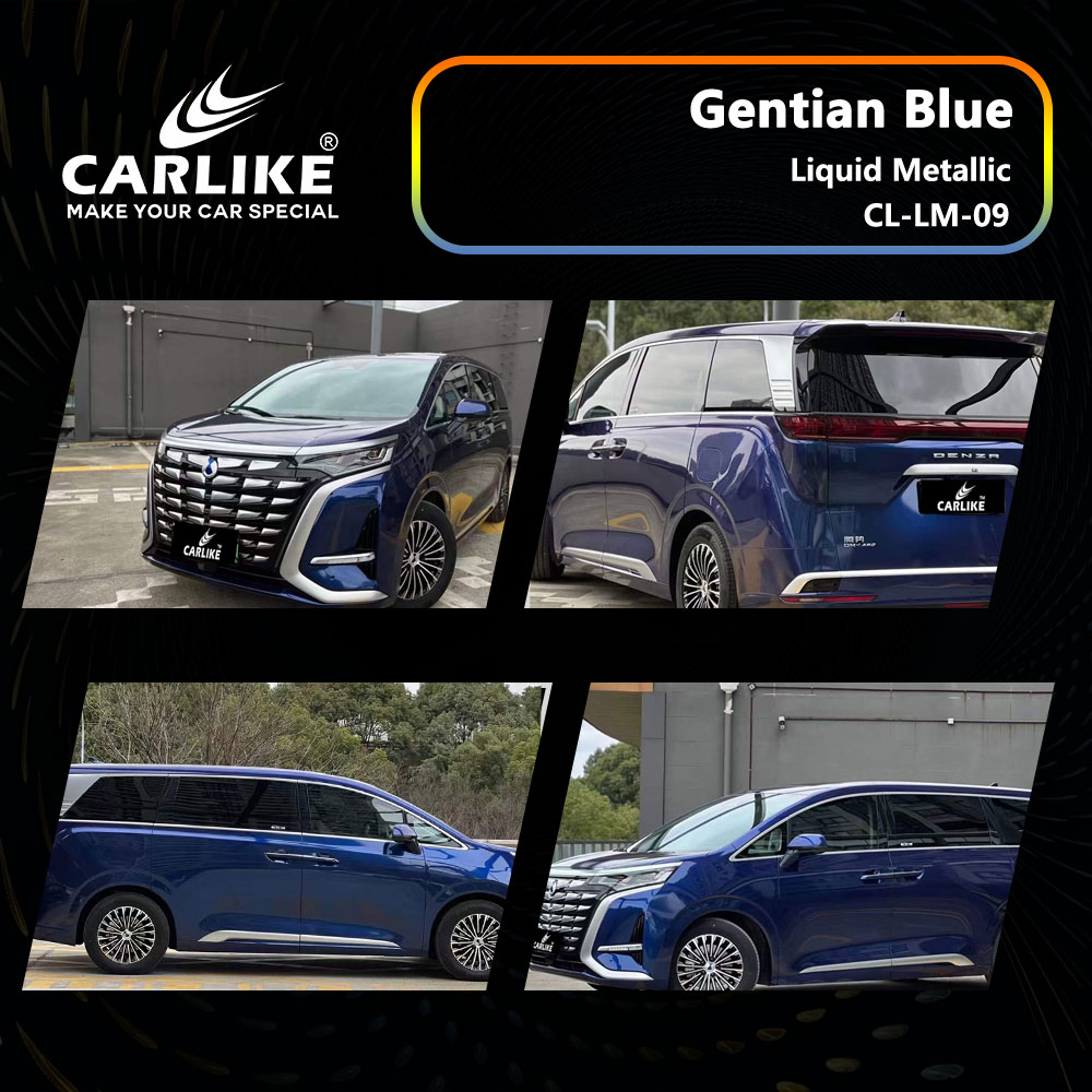 CL-LM-09 Liquid Metallic Gentian Blue Vinyl For Denza Car Wrap Factory Supplier