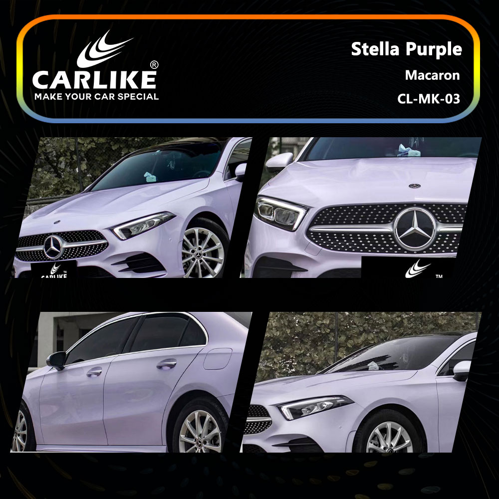 CL-MK-03 Macaron Stella Purple Vinyl For Benz Car Wrap Factory Supplier